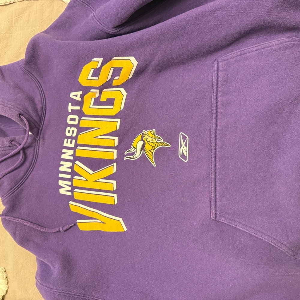 Reebok Purple and Yellow Vikings Hoodie